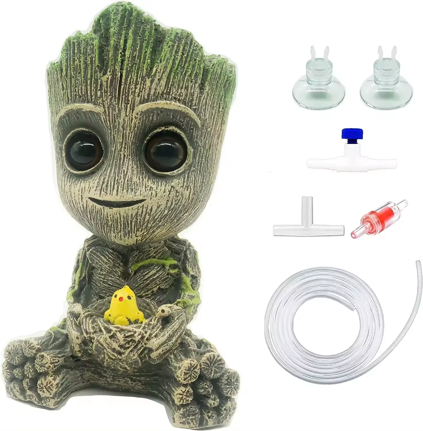 Aquarium Decoration Set Resin Groot Tree Person Fish Tanks Accessories Aquarium Underwater Landscaping Fish Tank Decoration