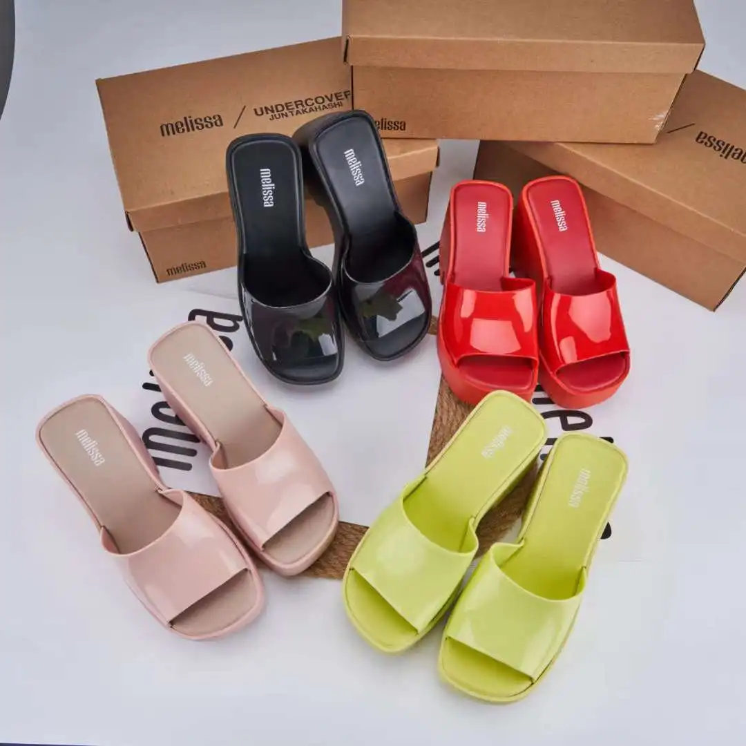 Popular Classica Women High Heel Slides Brazil Brand Lady One Belt High Quality Outdoor Slippers