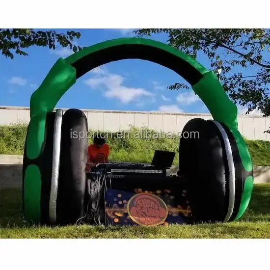 Best Selling Giant Earphone Music Event Use Inflatable Headphone Decoration