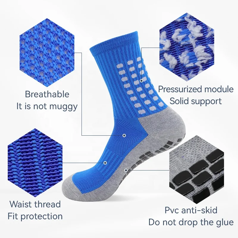 LINGTU Custom sports socks men custom athletic non slip football grip sock soccer sports lightweight breathable grip socks