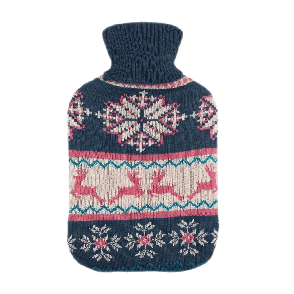 cheapest price 1l / 2l bs 1970:2012 ce knitted cover for hand warmer hot water bottle bag natural rubber