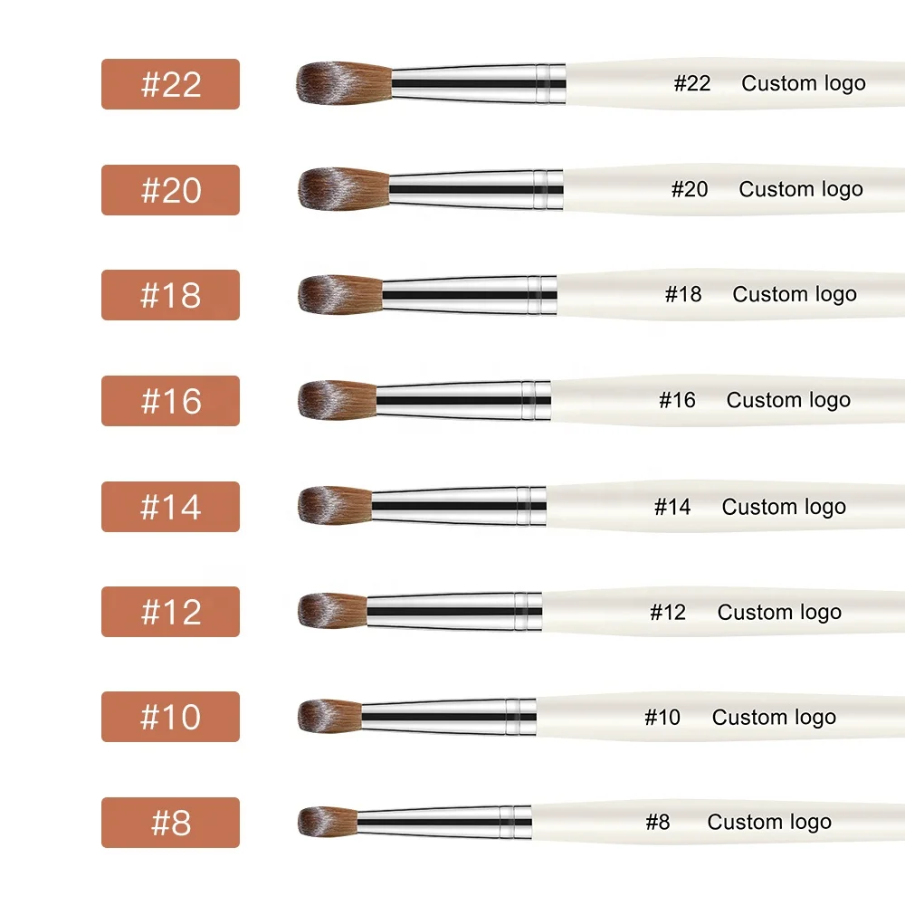 Top Quality New Nail Brush White Black Wood Custom Private Label Sable Kolinsky Acrylic Nail Brush Crimped Round #8 10 12 14 16