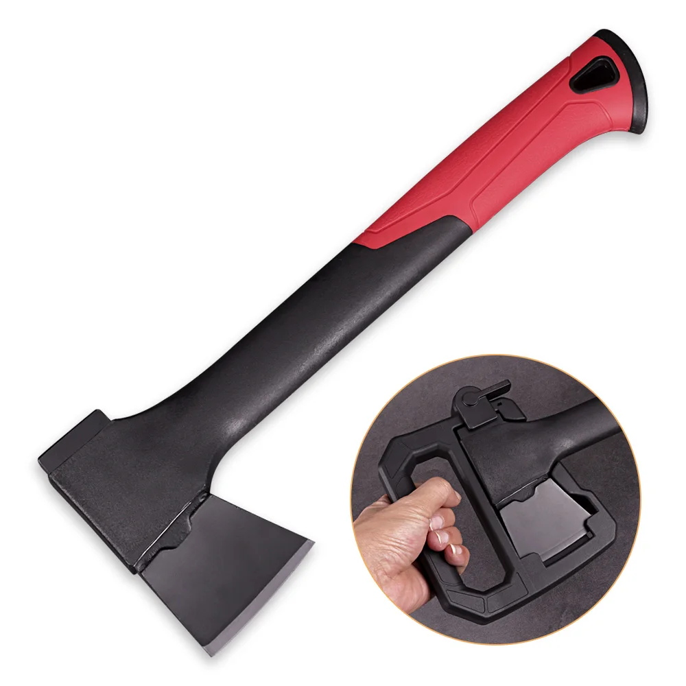 High Quality Plastic Handle Wood Splitting Axe Gardening Hatchet Outdoor Camping Tool with Sheath