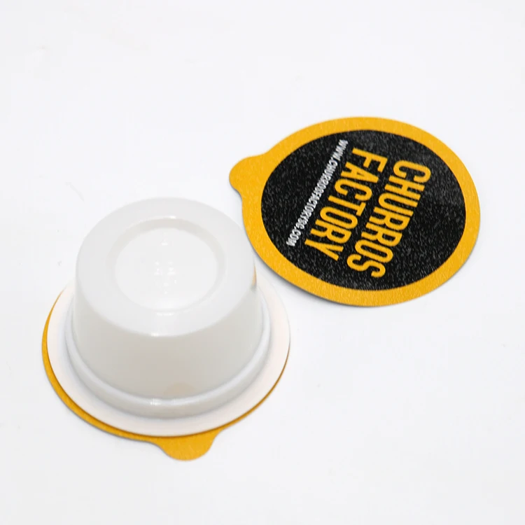 40g Disposable Plastic Garlic Honey Chocolate Sauce Cup container With Custom Printed Logo Aluminum Foil Heat Sealing Lids