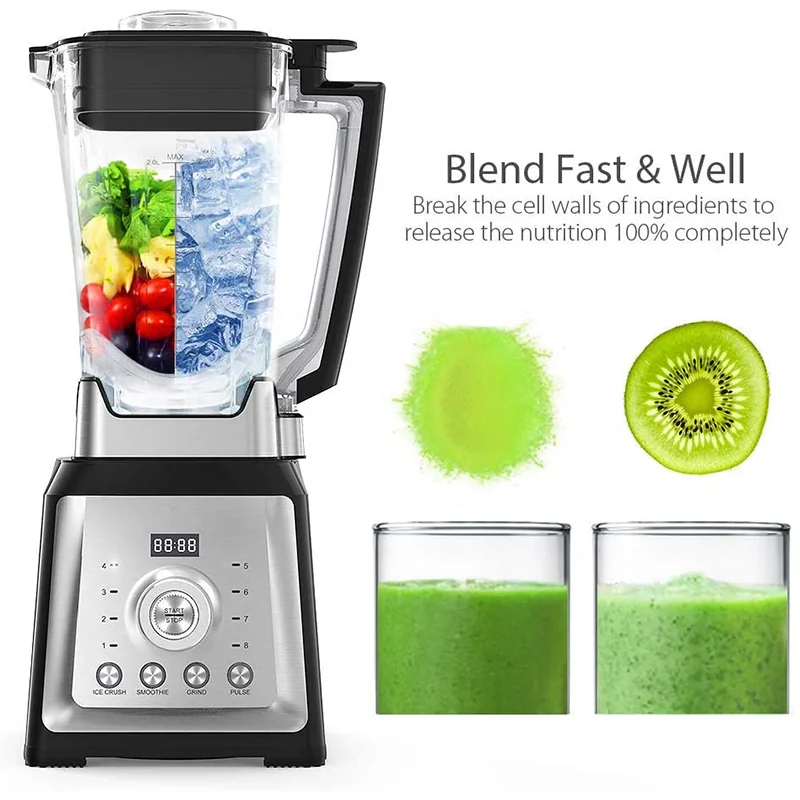 High Speed Commercial Smoothie Kitchen Home Appliance Machine Electric Blender with CE Approval