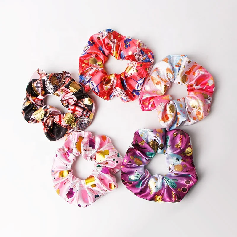 Custom polyester fabric hair bow elastic hair bow for baby girls women hair accessories