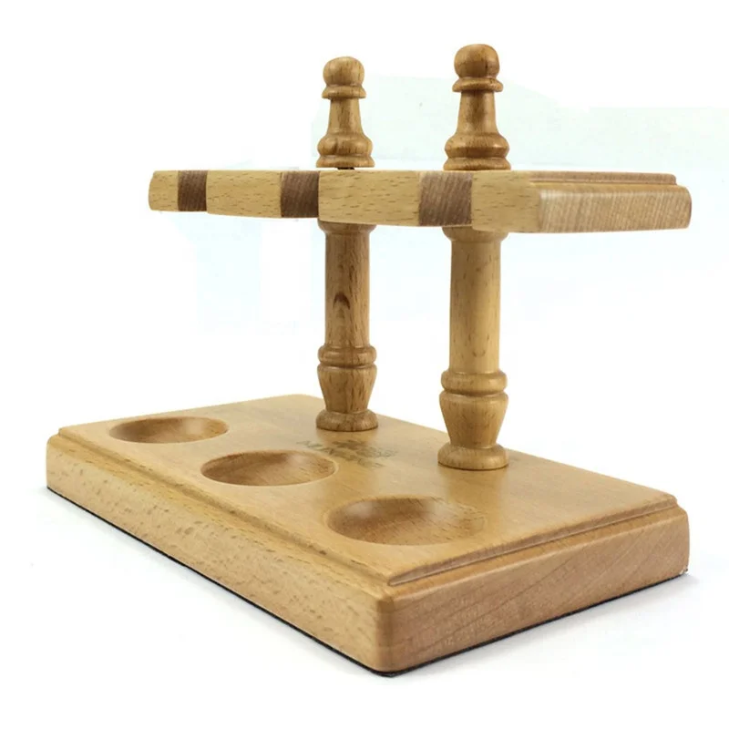 3/4/5 Seat Straight Wooden Tobacco Pipe Rack Custom Logo  Premium Smoking Pipe Holder