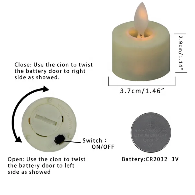 Wholesale votive battery operated plastic flameless religious mini led tea lights candles with moving flameless