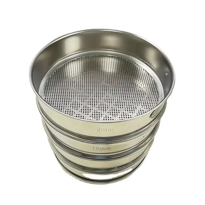 ASTM ISO EN standard 8inch 12inch 16inch Soil aggregate sieving test Stainless steel wire mesh testing sieve