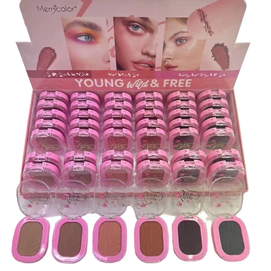 Merrycolor Custom 6 color matte nude eyeshadow pallette private label cosmetics makeup 48 pc palette eye shadow pallet