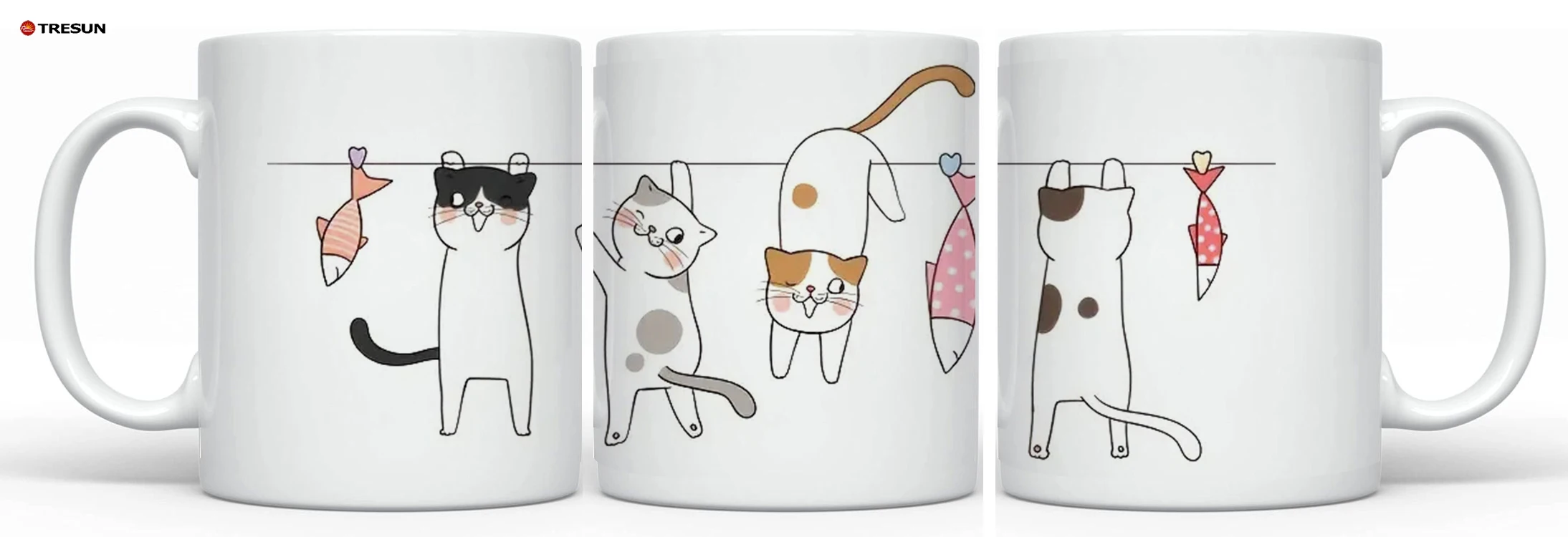 11 oz feline animated drawings cat lovers meow funny message novelty white ceramic mug cup for java hot tea