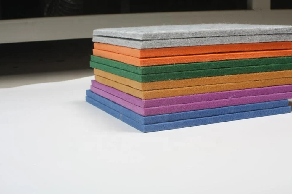 Cheap price 100% polyester hexagon acoustic wall panel Sound-absorbing board reducing felt