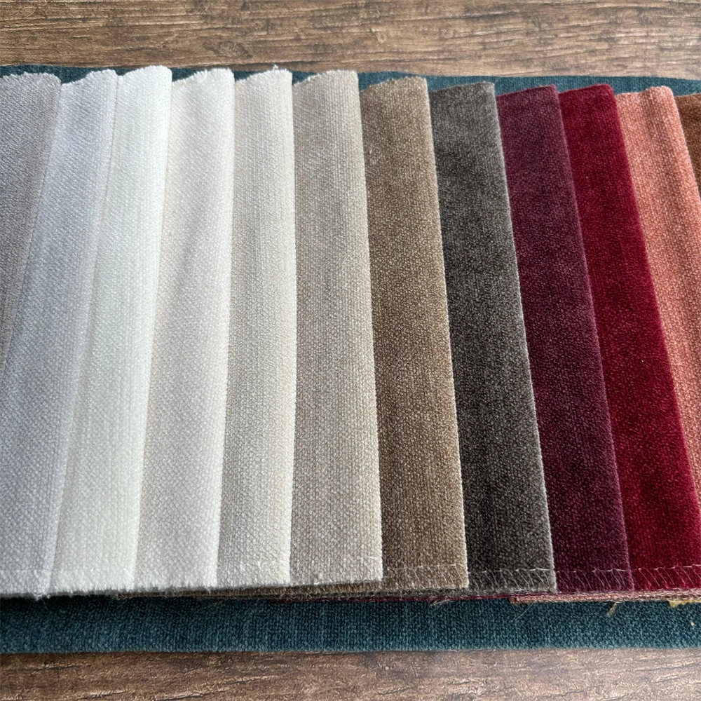 Velvet upholstery fabric manufacturer high quality most popular upholstery fabric for sofa plain  400GSM dyed softt vega0112