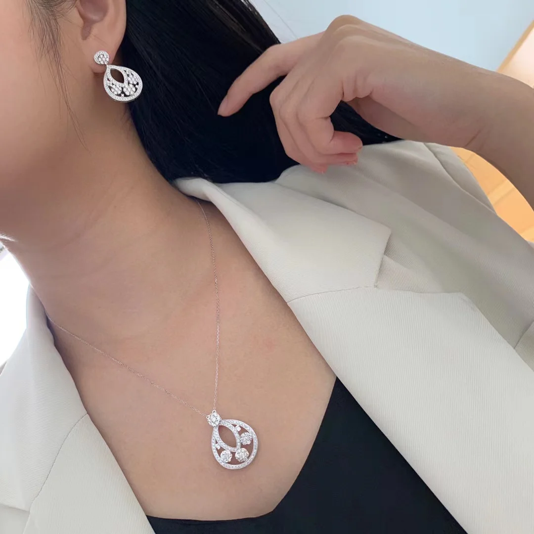 2.3ct Jewelry 18k Earring With Real Diamond Exquisite trend fashion stud earrings natural  diamond 18k solid gold earring