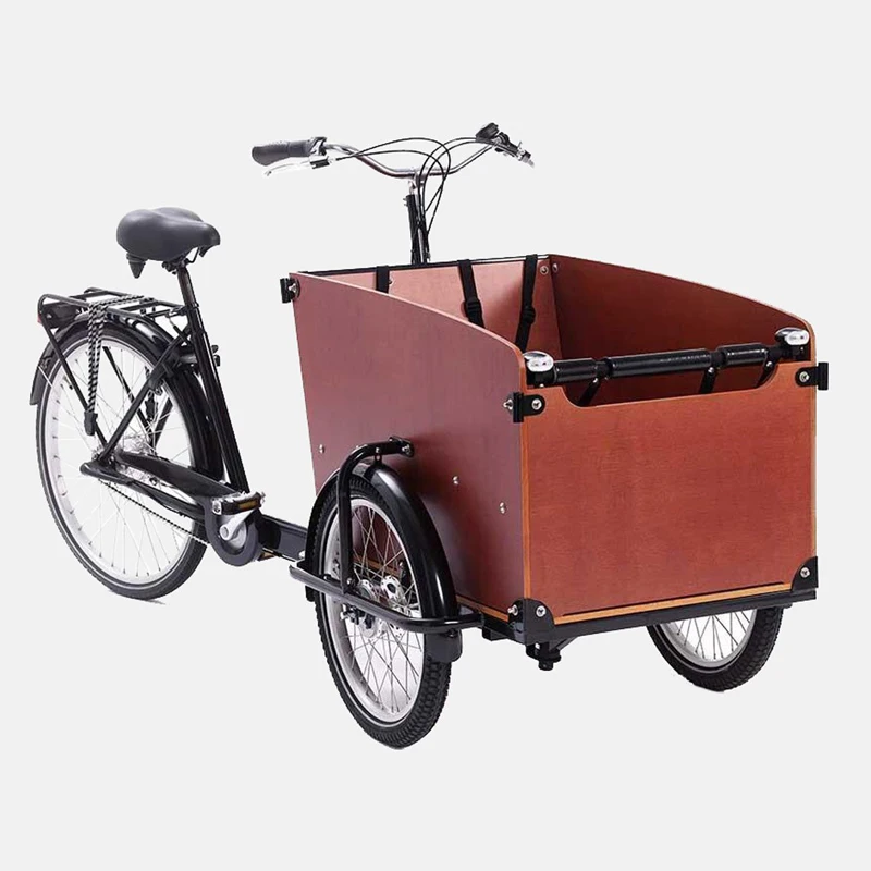 European Quality Aluminum Alloy Tricycle Delivery Bike 3 Wheel  Cargo Bike