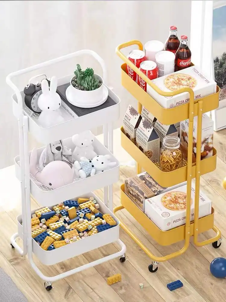 2022 hot sale ultra low price 3 Tier Kitchen Storage Rack Trolley