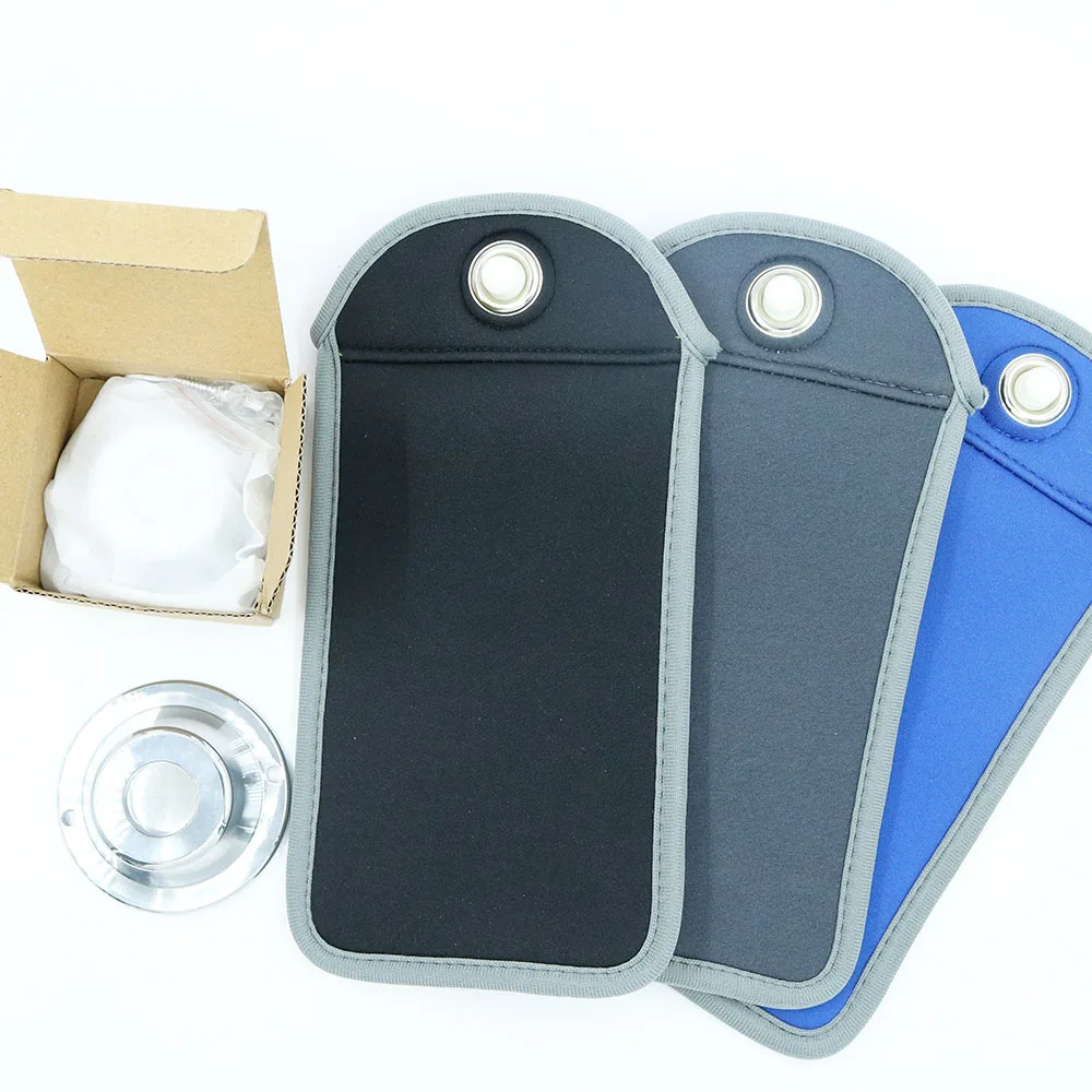 Custom Logo Neoprene Student phone  sleeve with lock concert signal blocking phone case neoprene mobile  phone case with lock