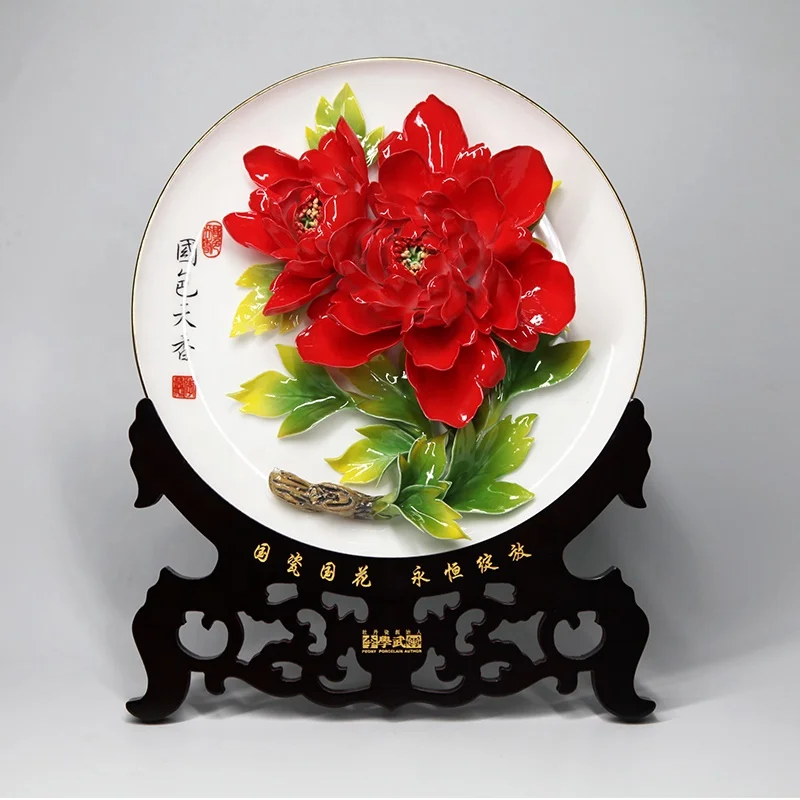 Prezzie 3D DIY handmade Japandi Environment protection porcelain ornaments ceramic craft flower plate for gift