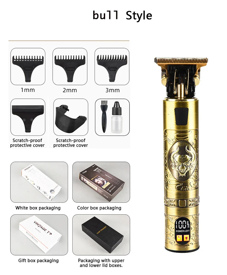 AIWO Easy Use Hair Cutter Machine Waterproof Men Clipper Guards Rechargeable Cordless Barber Clipper