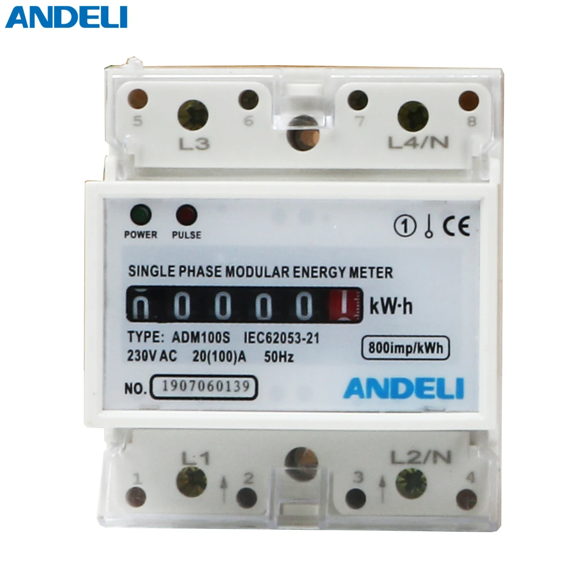 ADM100S KWH single phase digital energy meter 1.5-6A ANDELI