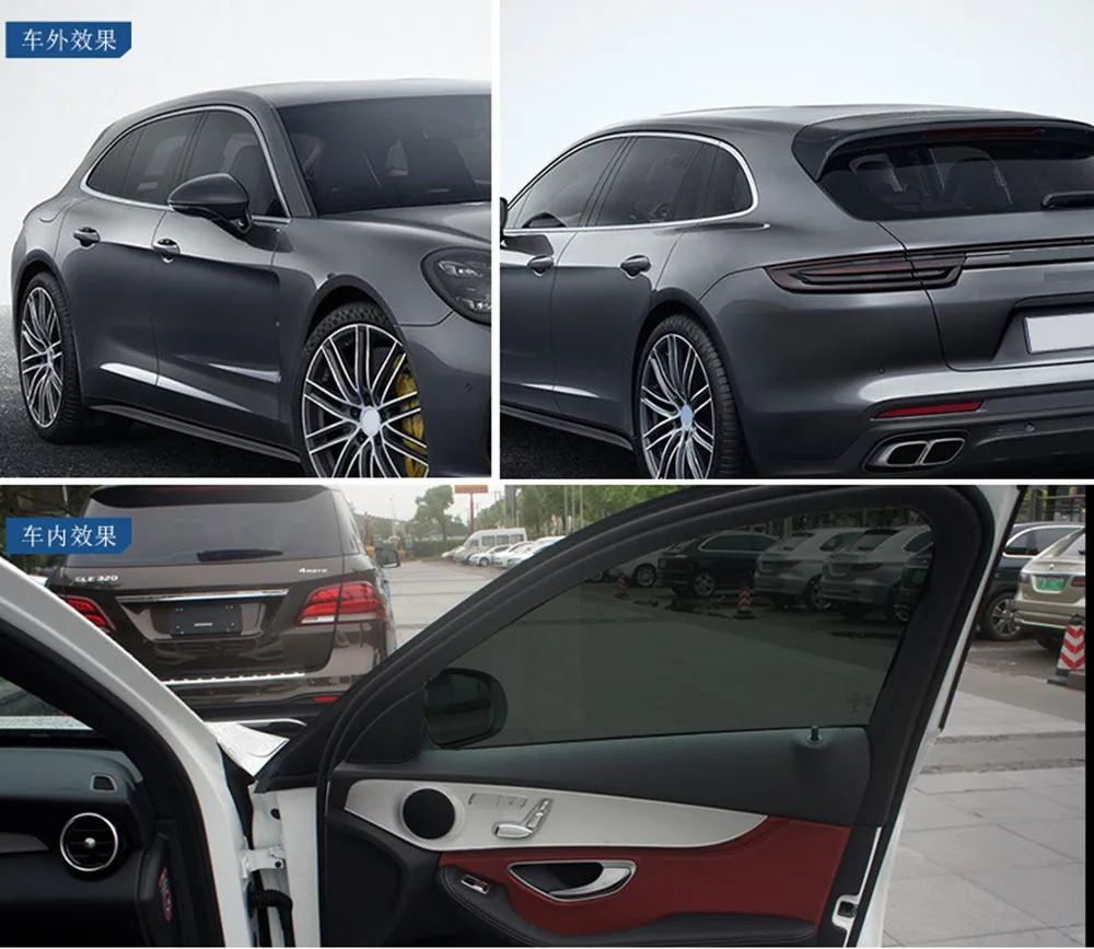 HOHOFILM Tinted Car Windows Glass Nano Ceramic Solar Film Light black Car Window Tint 5% 15% 35% 50% VLT car cheap solar film