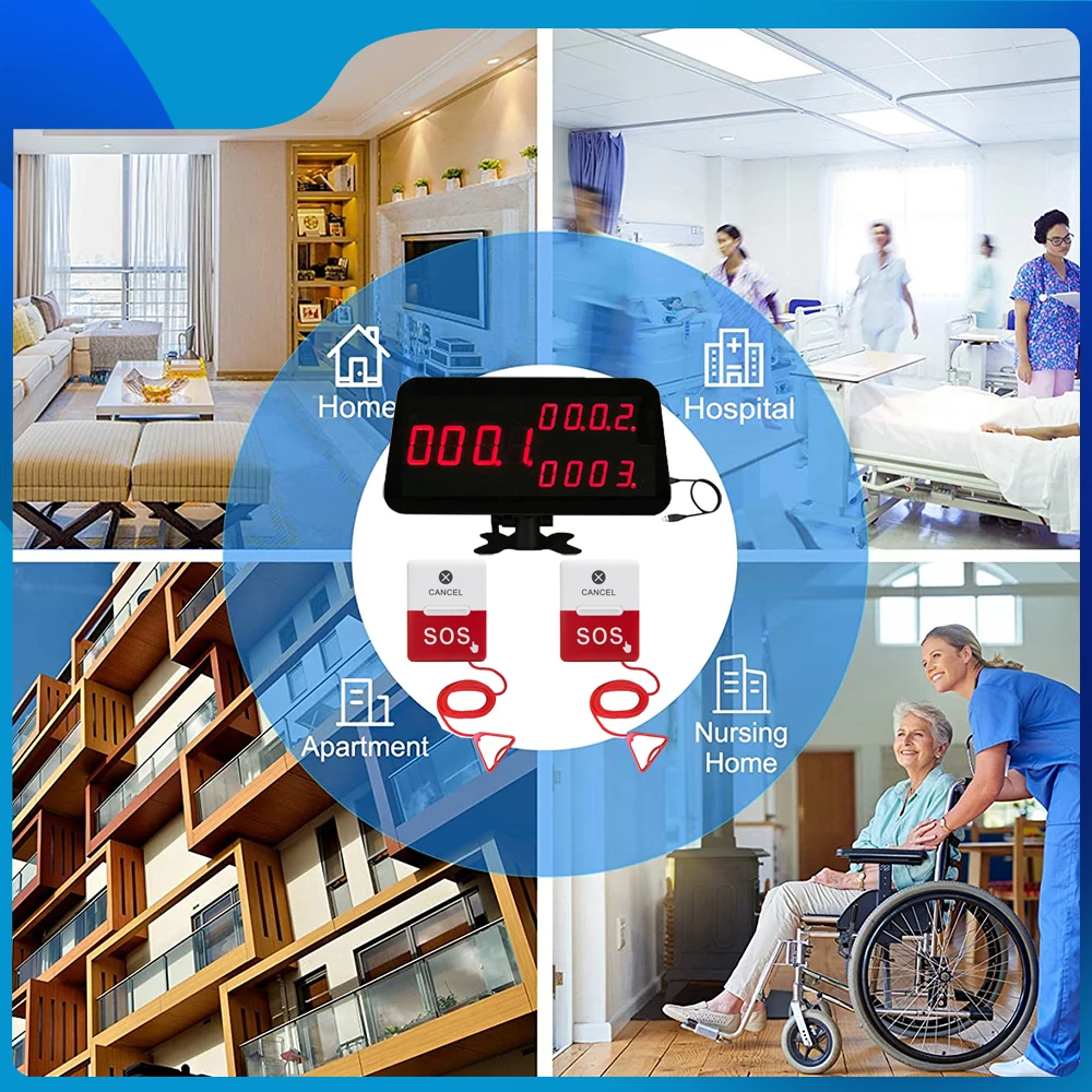 433.92mhz Hospital Nursing System Medical Patient Emergency call button Nurse Call system Software Screen and Toilet Bell