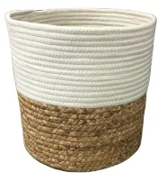 
New fashion Collapsible Cotton Rope Basket Round Wall Hanging Green Plant Basket 