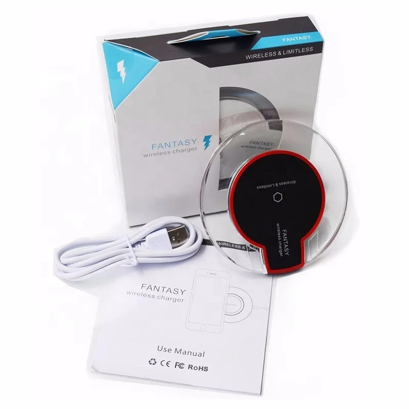 
ZX hot sale K9 Universal Crystal Qi Wireless Charger With LED Light Mobile Phone Wireless Charging pad 