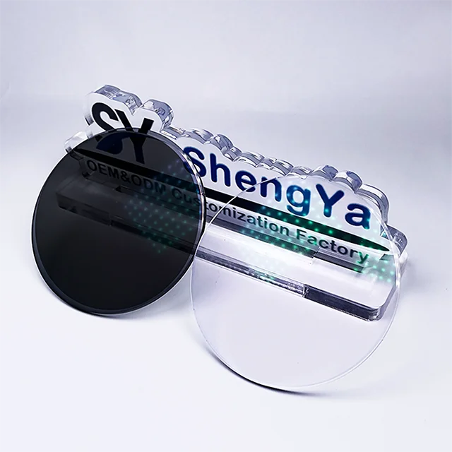 Photochromic Lens Photochromic Photo Grey Ophthalmic Lenses China Manufacturer Hot Sale 1.56 Resin Clear Uc CR39  Hc Grey/brown