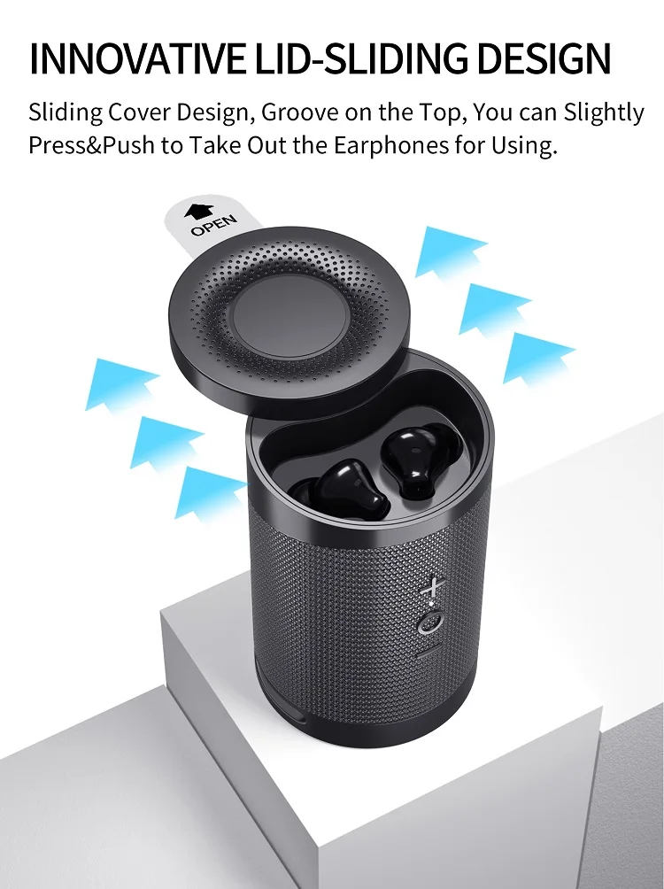 2022 New Arrival B40 Outdoor Hifi Bass Bt 5.1 Speaker Tws Earbuds Mini Stereo Wireless Portable Speaker With Earphones