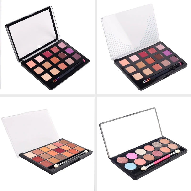 Eyeshadow Supplier Vegan And Cruelty free With Brushes 15 Colors Pigment Nude Matte Mica Shimmer Eye Makeup Eyeshadow Palette