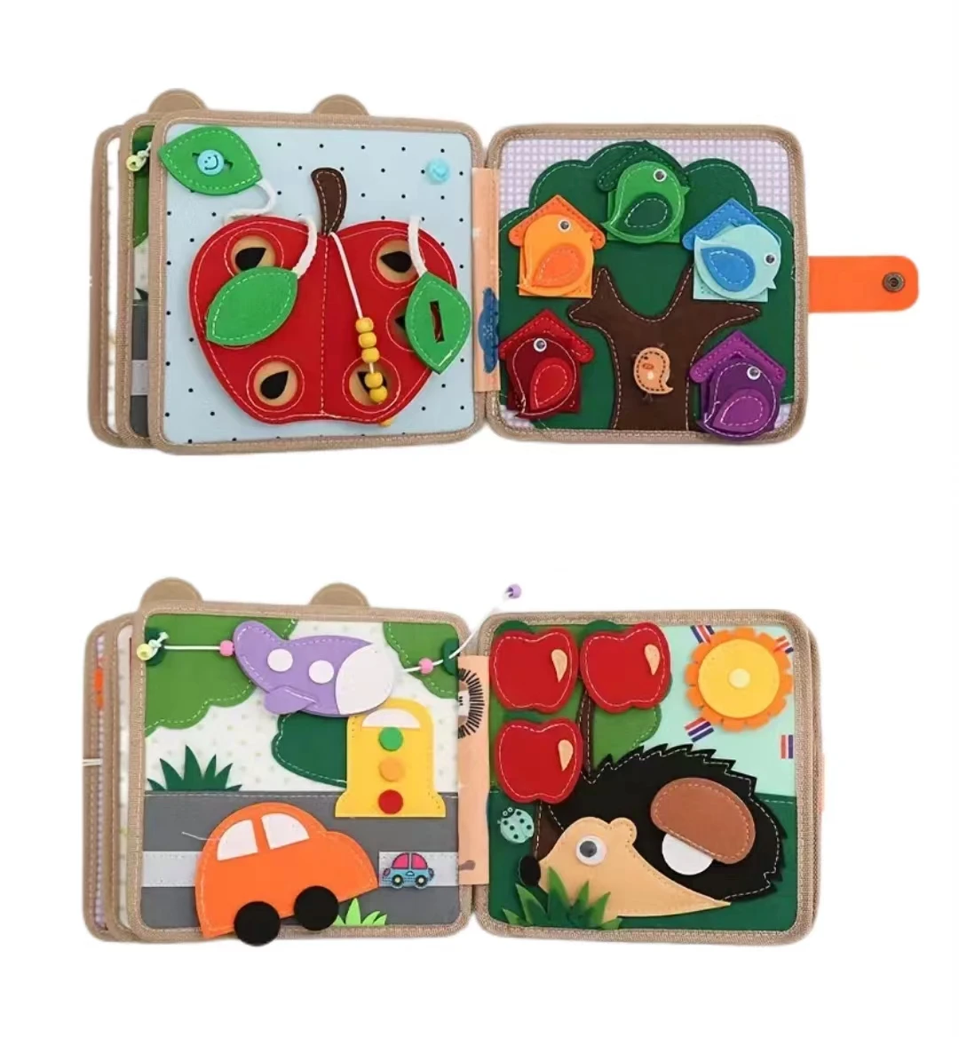 Giraffe Shaped Busy Board Preschool Sensory Educational Books For Girls And Boys Kids About Airplane And Car Travel