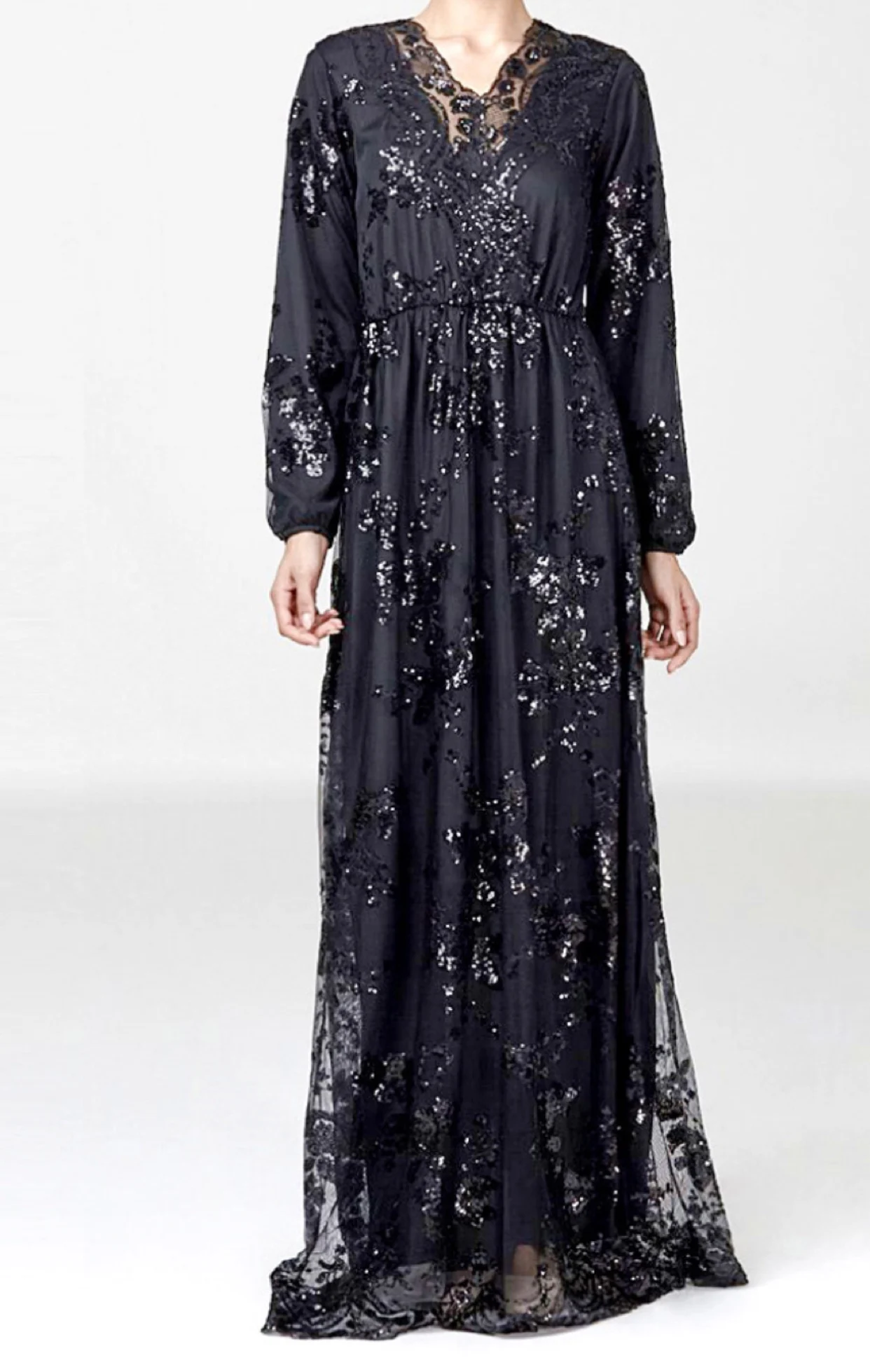 Ближний Восток mulim определяет Abaya Jibab вечерние платья с длинными рукавами для девочек абеа мусульманская