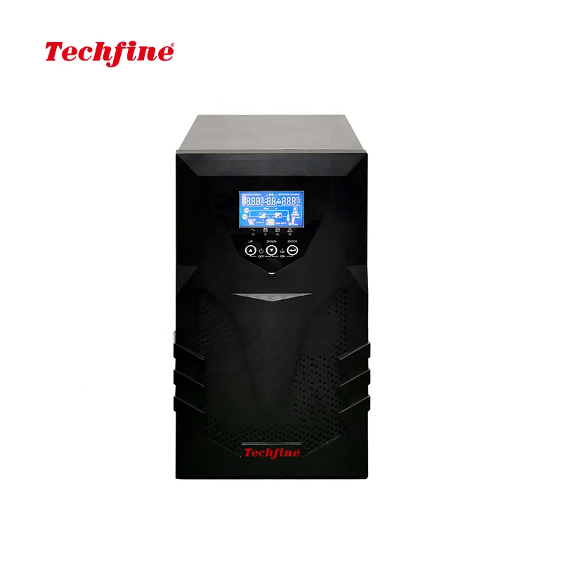 Techfine Uninterruptible Power Supply 3KVA 2400W 72V Online apc UPS with battery inside LCD display