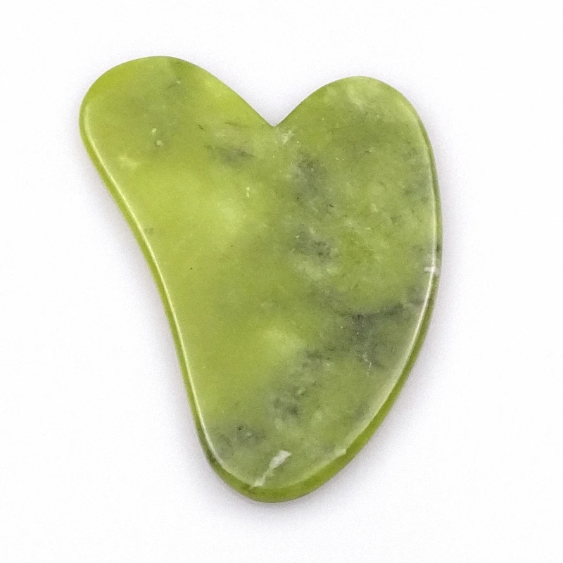 Face Slimming Green Crystal Stone facial Scraping Massage Tool Green Quartz Jade Guasha Board