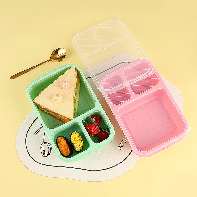 Biodegradable Bento Rice Husk Eco Lunch Box Plastic Containers Wheat Straw Lunch Box