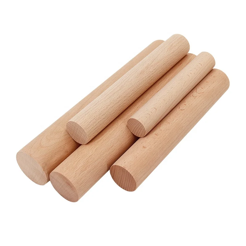 Wholesale Custom Short Round Unfinished Wood  Waxing Craft Wooden Sticks