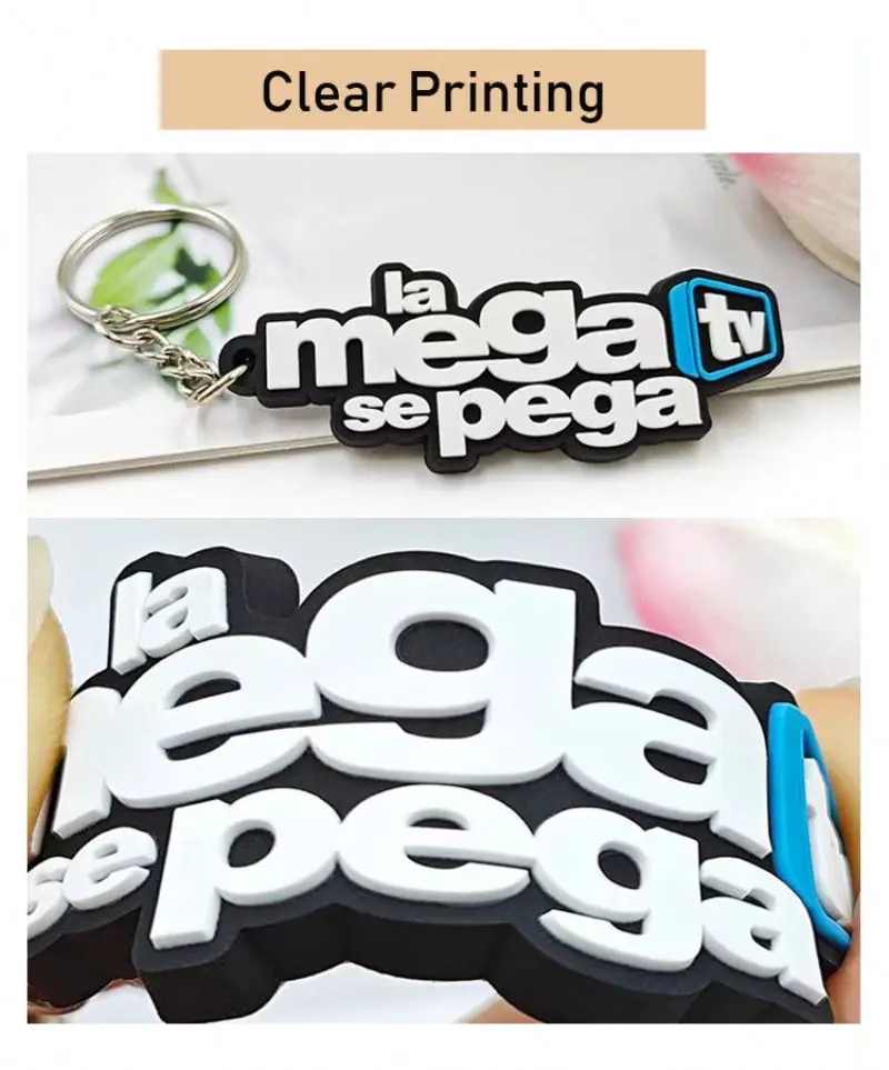 Custom Design Keychain Embossed Rubber Keychains Cute Cartoon 3d Keychain Rubber For Company