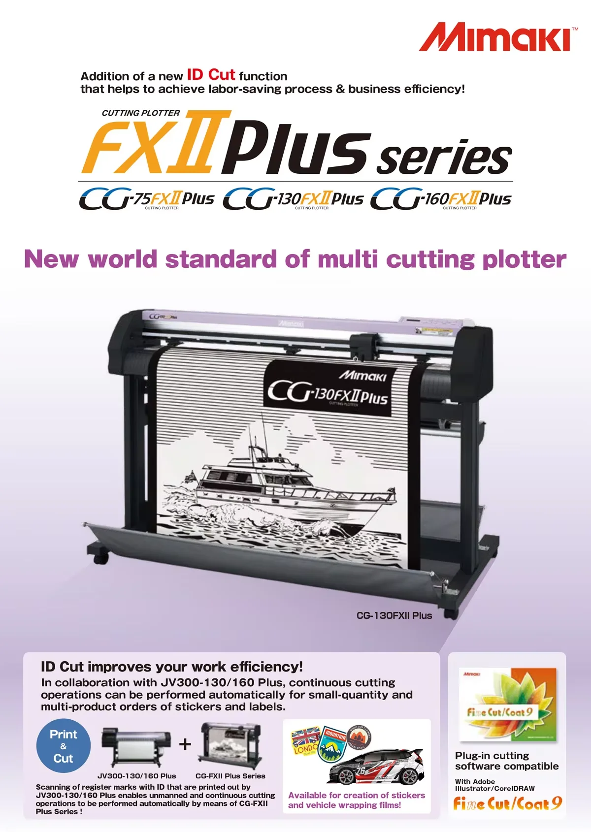 CG-130FXII плюс оригинальный новый плоттер Mimaki с размером резки 130 см