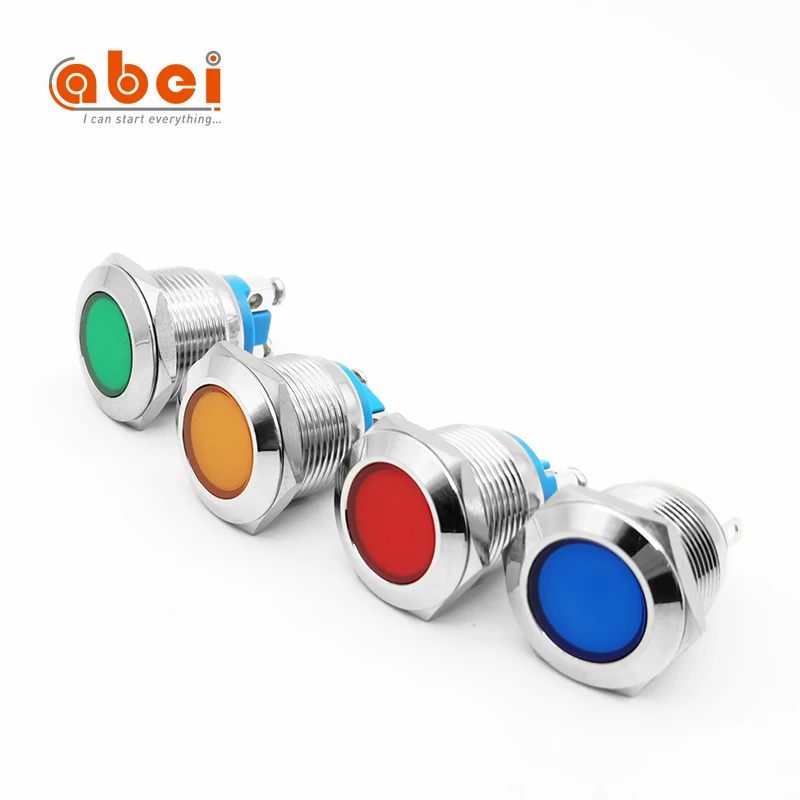 19mm 22mm LED Indicator light 6V12V24V110V220V Waterproof High brightness signal indicator signal lamp