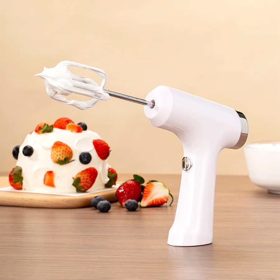 Cordless and Safer Cleaning electric hand small mini Digital Display mixer Quick charge Electric Whisk 3-Speed Wireless Mixer