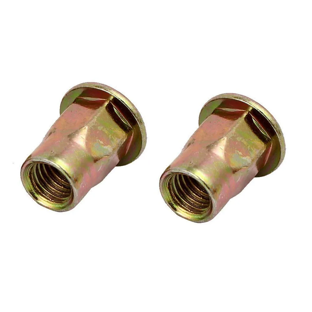 China Fastener M4 brass Polished Rivet Anodized Aluminum Rotary Hollow flat head semi hexagonal body open end rivets