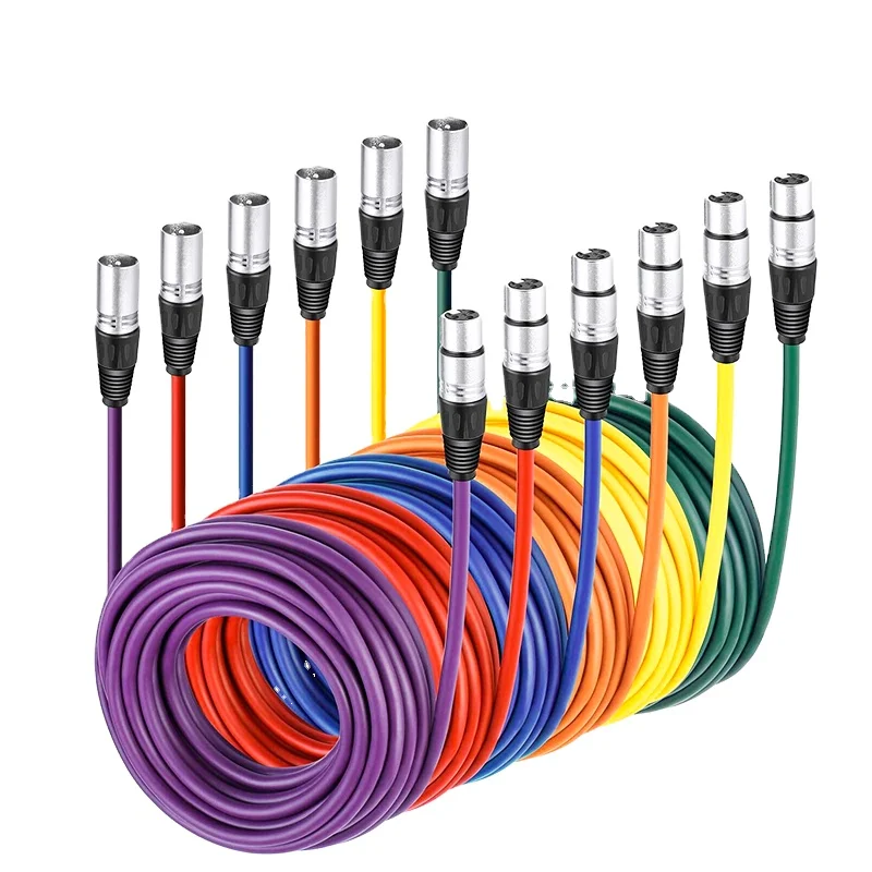 Colorful Professional Microphone Cable Balanced XLR Male to Female Cable