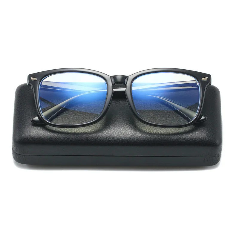 Wholesale optical glasses luxury sunglasses case custom logo eyeglasses packaging pu leather boxes square metal hard cases