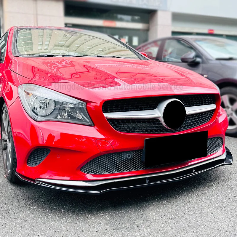 Buy Factory custom front lip spoiler car lip splitter for Benz CLA C117 later stage 2016 2017 2018 2019