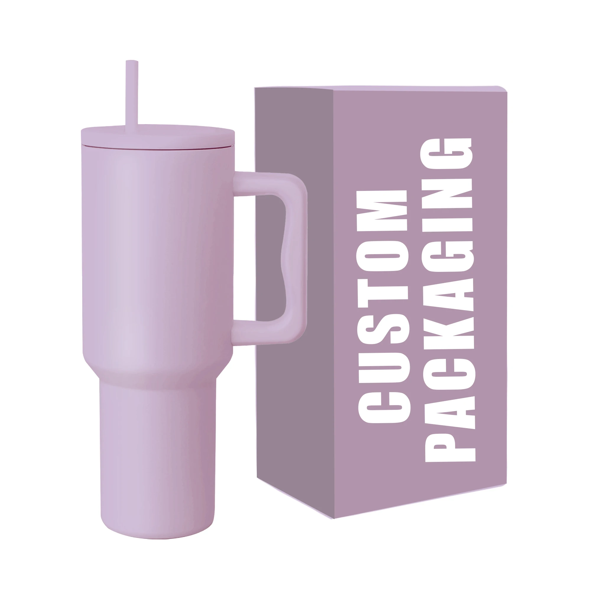 Wholesale 40oz Modern Tumbler with Handle Leak-Proof Lid and Straw Stainless Steel Travel Mug for Iced Coffee and Hot Beverages