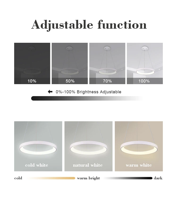 Customized Modern Hanging Lights Smart Wifi Switch Circle Ring Chandelier Silver Pendant Light modern hanging lights