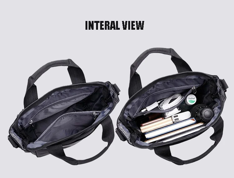 Wholesales Multiple Shoulder Bags For Men Dectachable Strap Handbag Custom Logo Big Crossbody Nylon Mens Laptop Messenger Bag