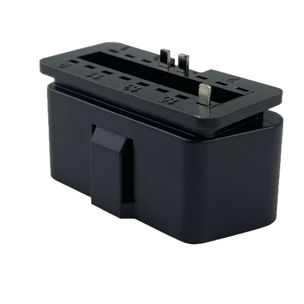 Factory Custom Black OBD2 OBDII OBD 12V 24V  female plug connector
