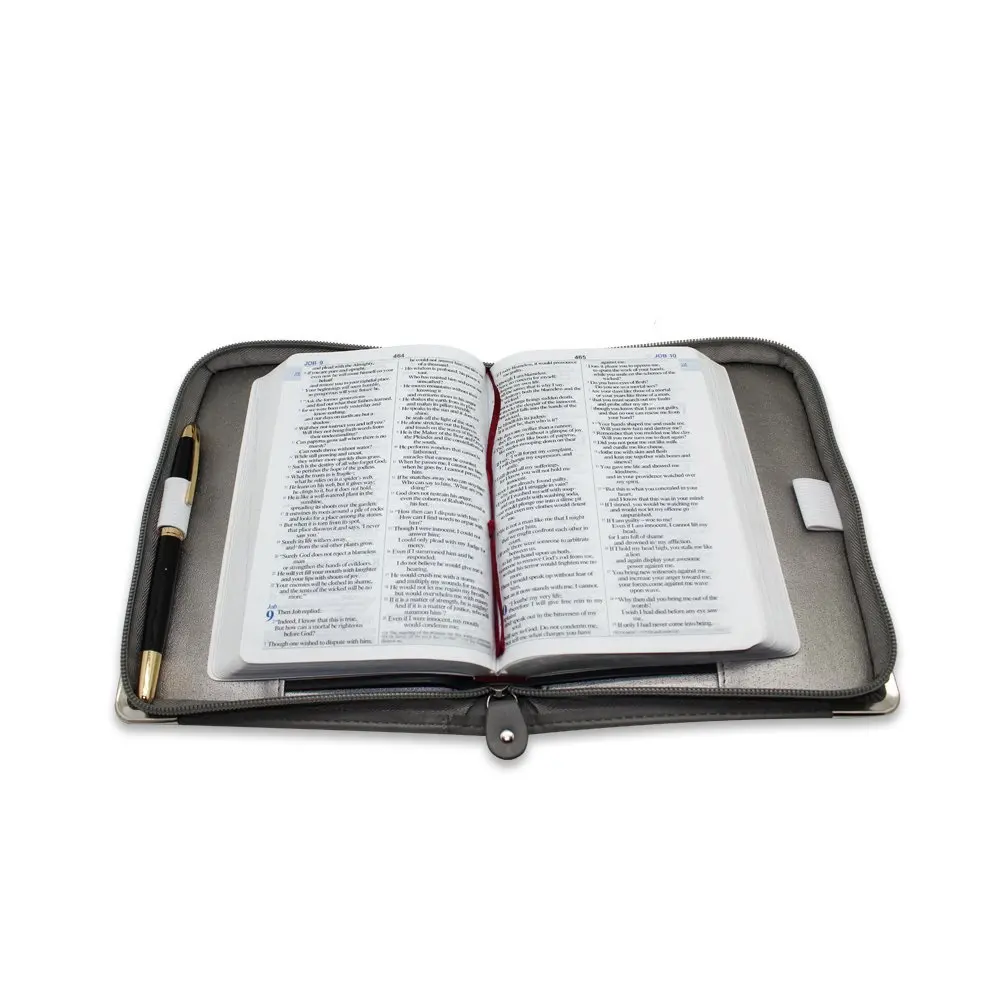 Boshiho Bible Cover Smooth PU Leather Case Bag for Church Christian Perfect Gift Zipper Book Carrier